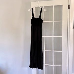 The Loft black tiered maxi dress